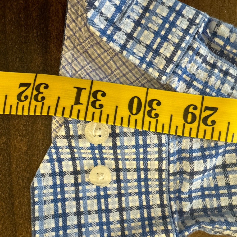 Tailorbyrd collection blue check button down oxford shirt - Picture 7 of 7